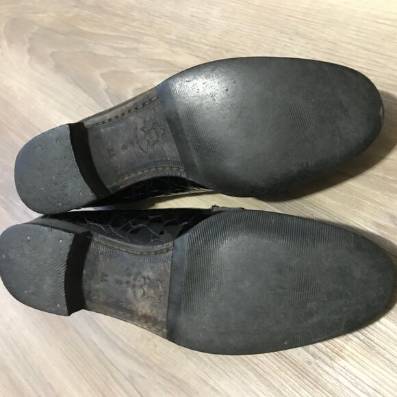 Amalfi Ladies Black Patent Leather Shoes Size 9 - Picture 5 of 6
